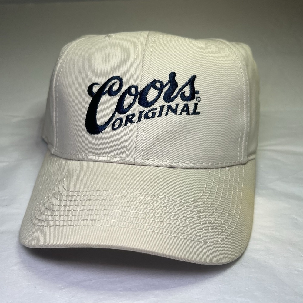 Vintage 80s 90s Coors Original Truckers Hat Cap Snapback Ivory Beer Brewery‎